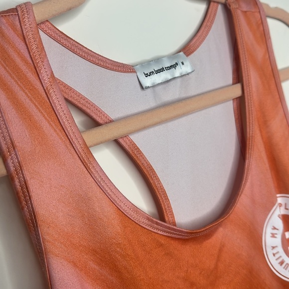 Burn Boot Camp orange Tie Dye tank top size M EUC - Picture 2 of 4